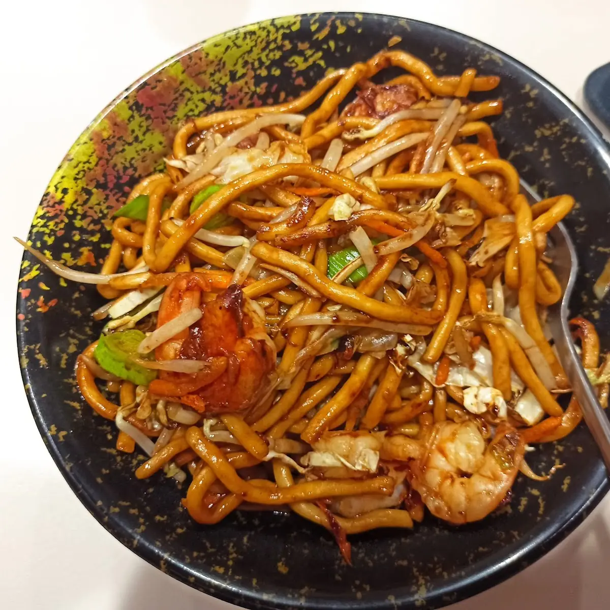 Gebratene Nudeln Mit Shrimps
