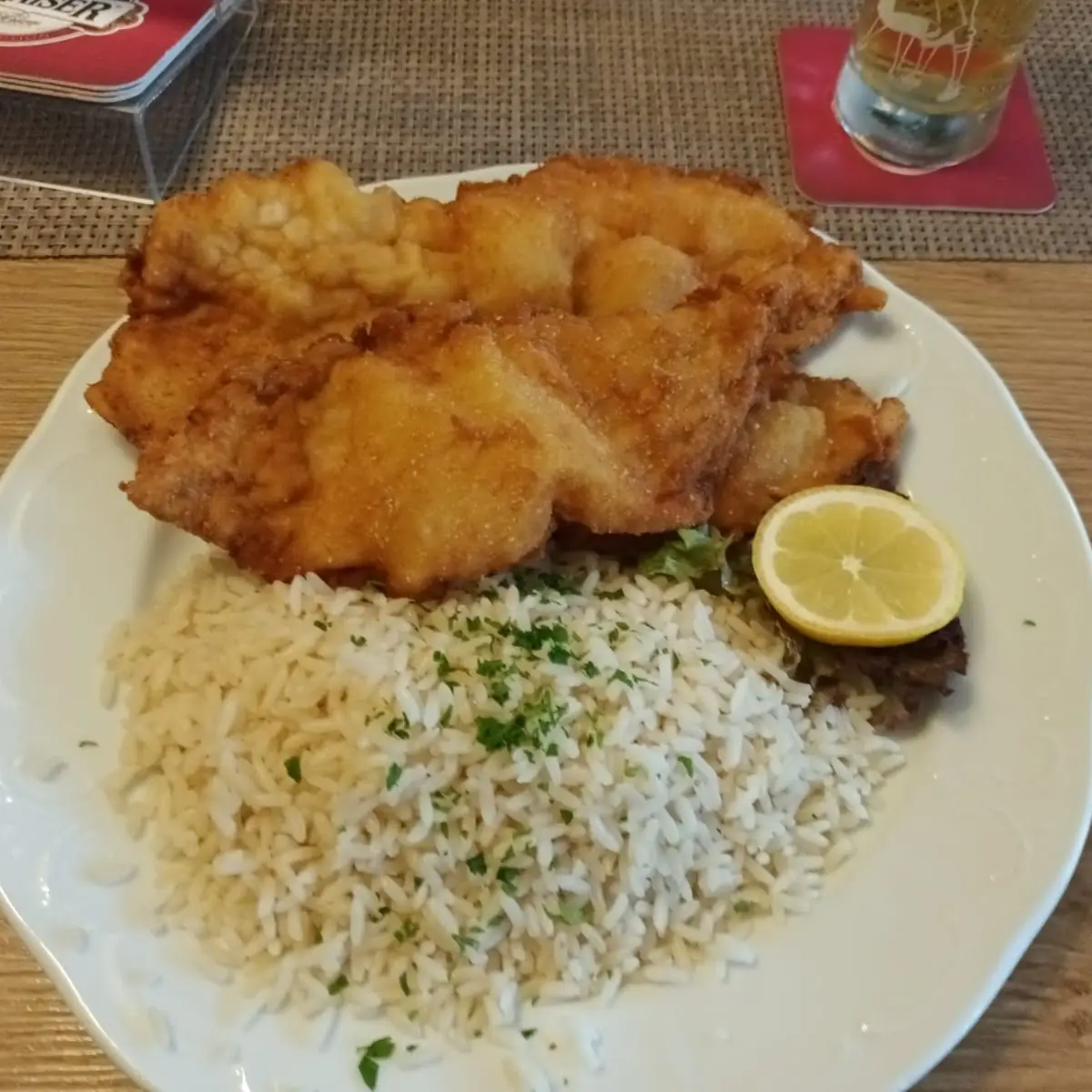 Schnitzel Mit Reis
