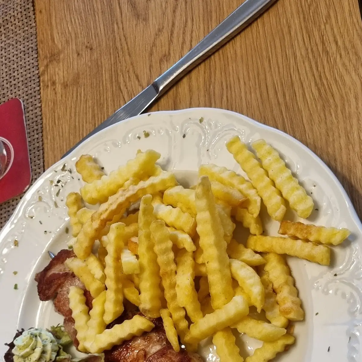 Spieß Mit Pommes Frites