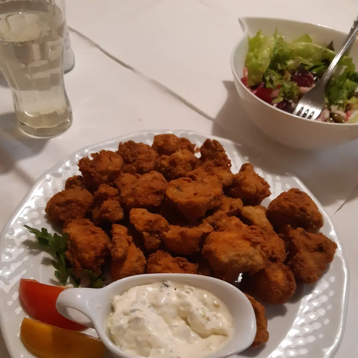 Gebackene Champignons