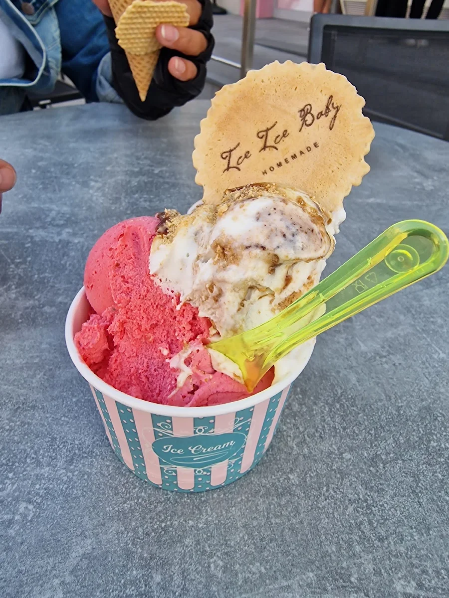 Erdbeer Himbeer Nougat Eis