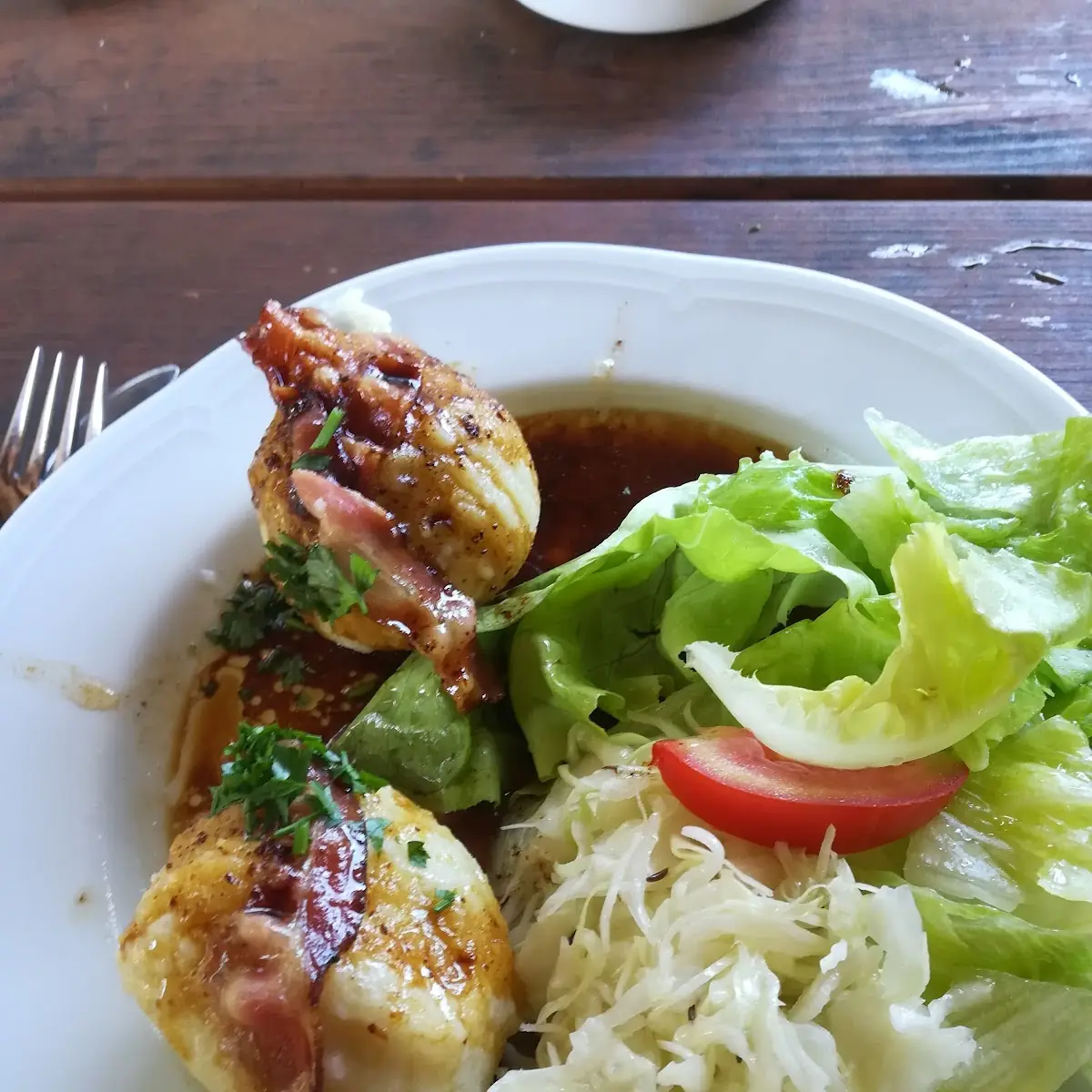 Speck Knödel Mit Salat