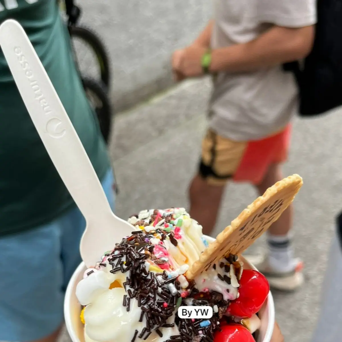 Frozen Yogurt Mit Toppings
