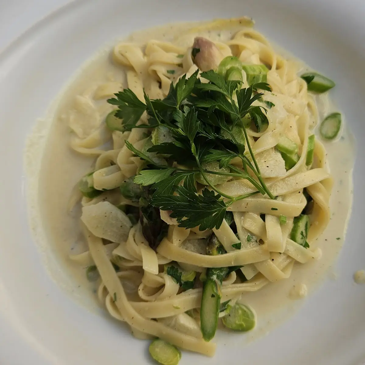 Bandnudeln Mit Spargel
