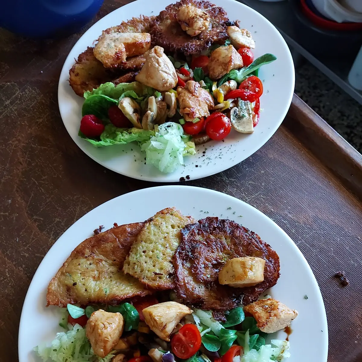 Sommersalat Mit Kartoffelpuffer
