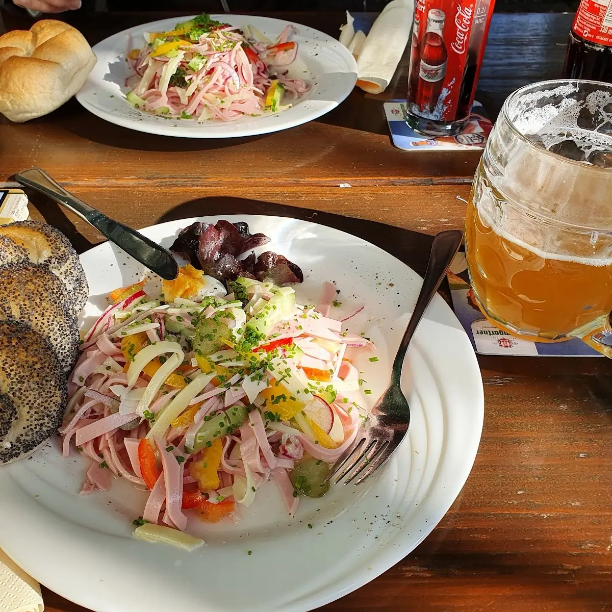 Brettljause Plate Packed with Cold Austrian Specialeties