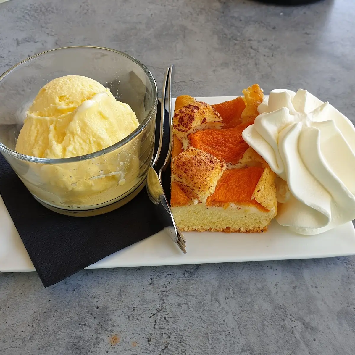 Marillenkuchen Mit Vanilleeis