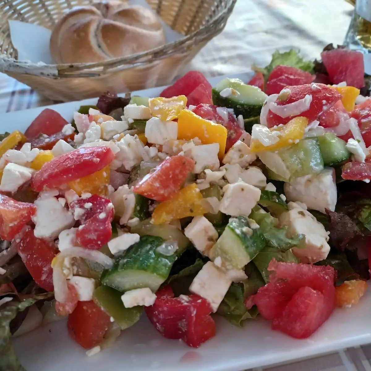 Griechischer Salat Mit Melone