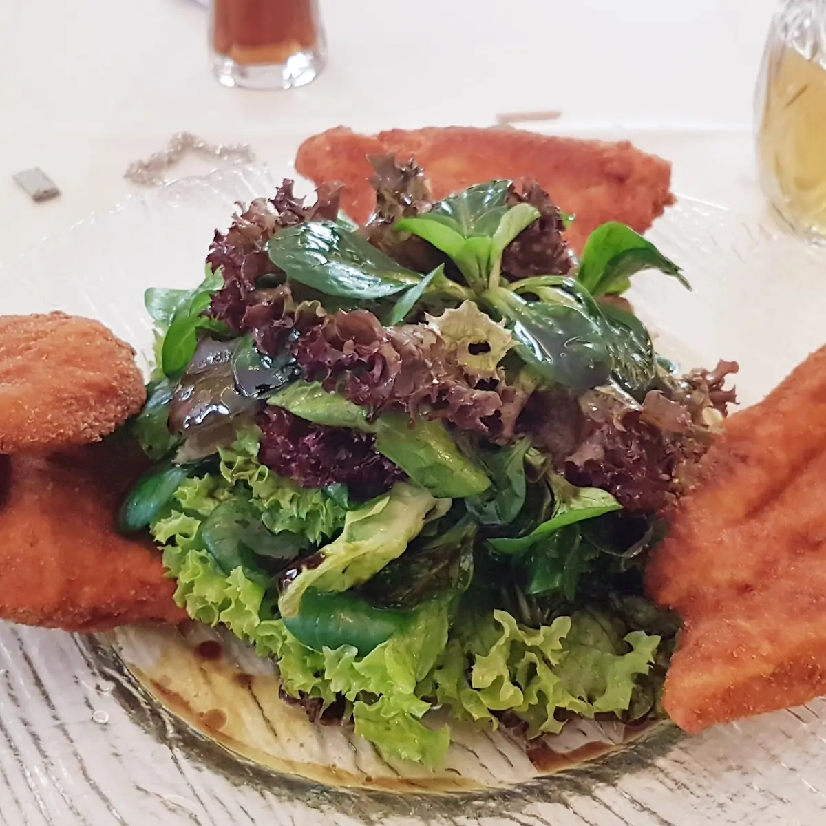 Salat Mit Gebackenen Putenstreifen