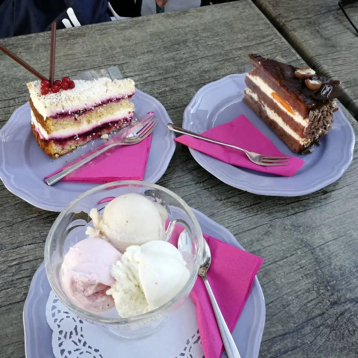 Johannisbeer Und Schoko-pfirsichtorte Eis