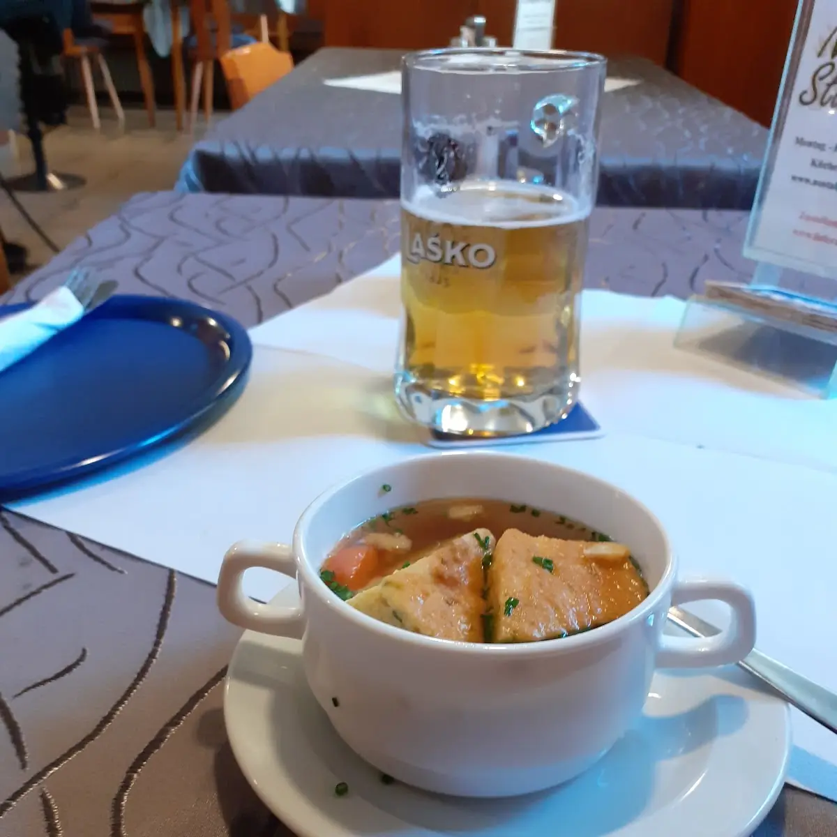 Menütafel Beim Eingang