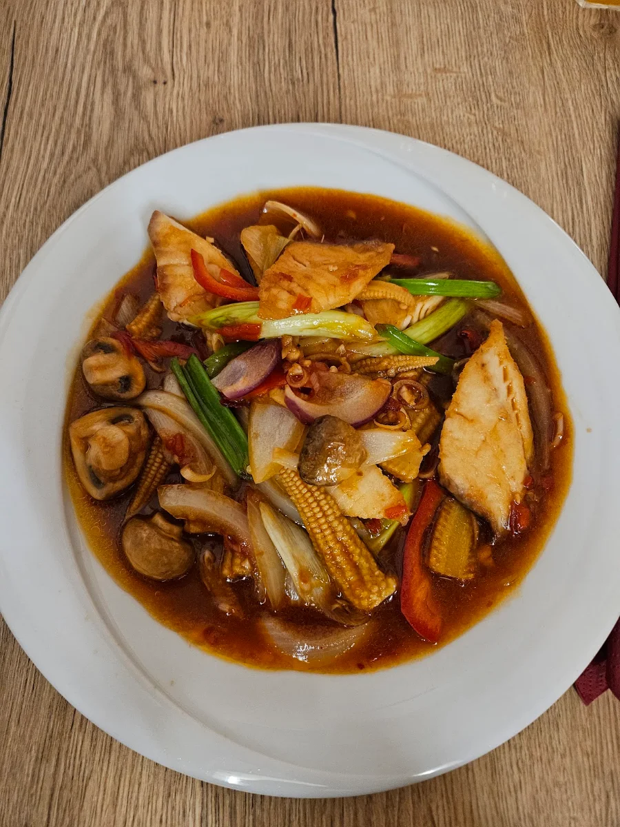 Gebratenes Buntbarschfilet