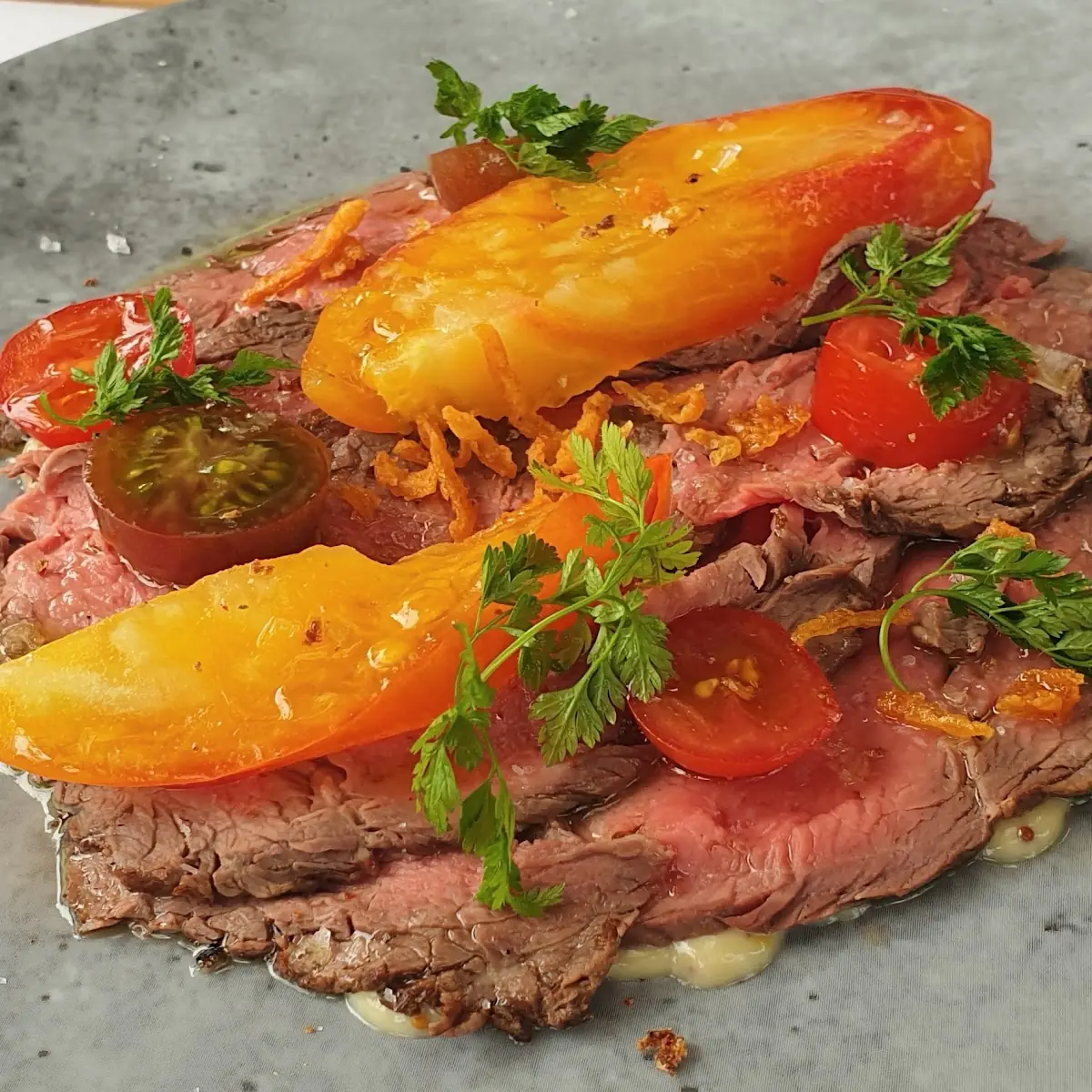Rinderfilet Senfmayonnaise Tomaten