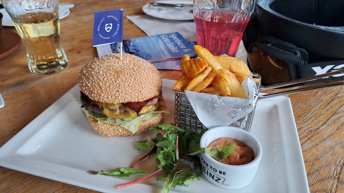 Burger with French Fries