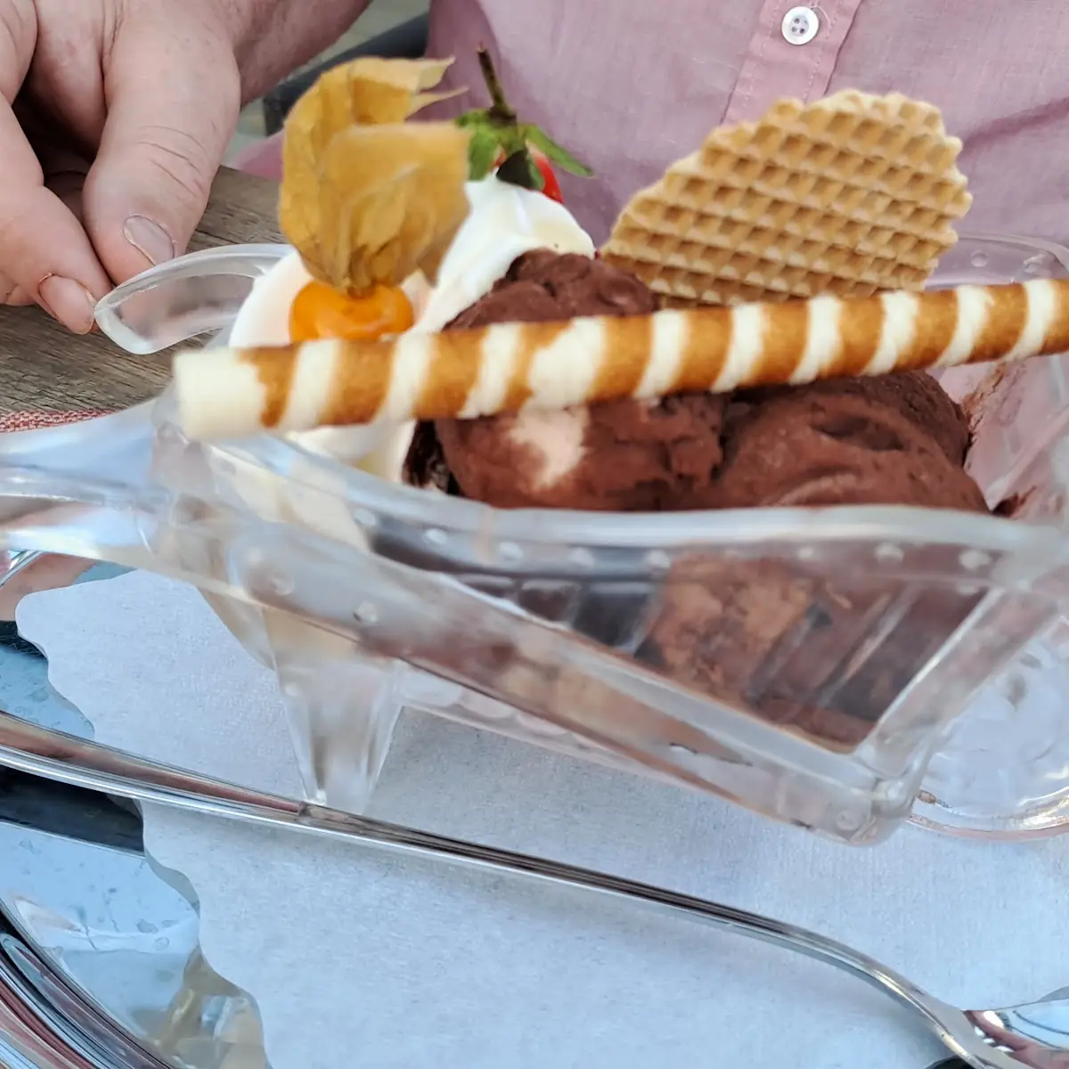 Eis In Scheibtruhe