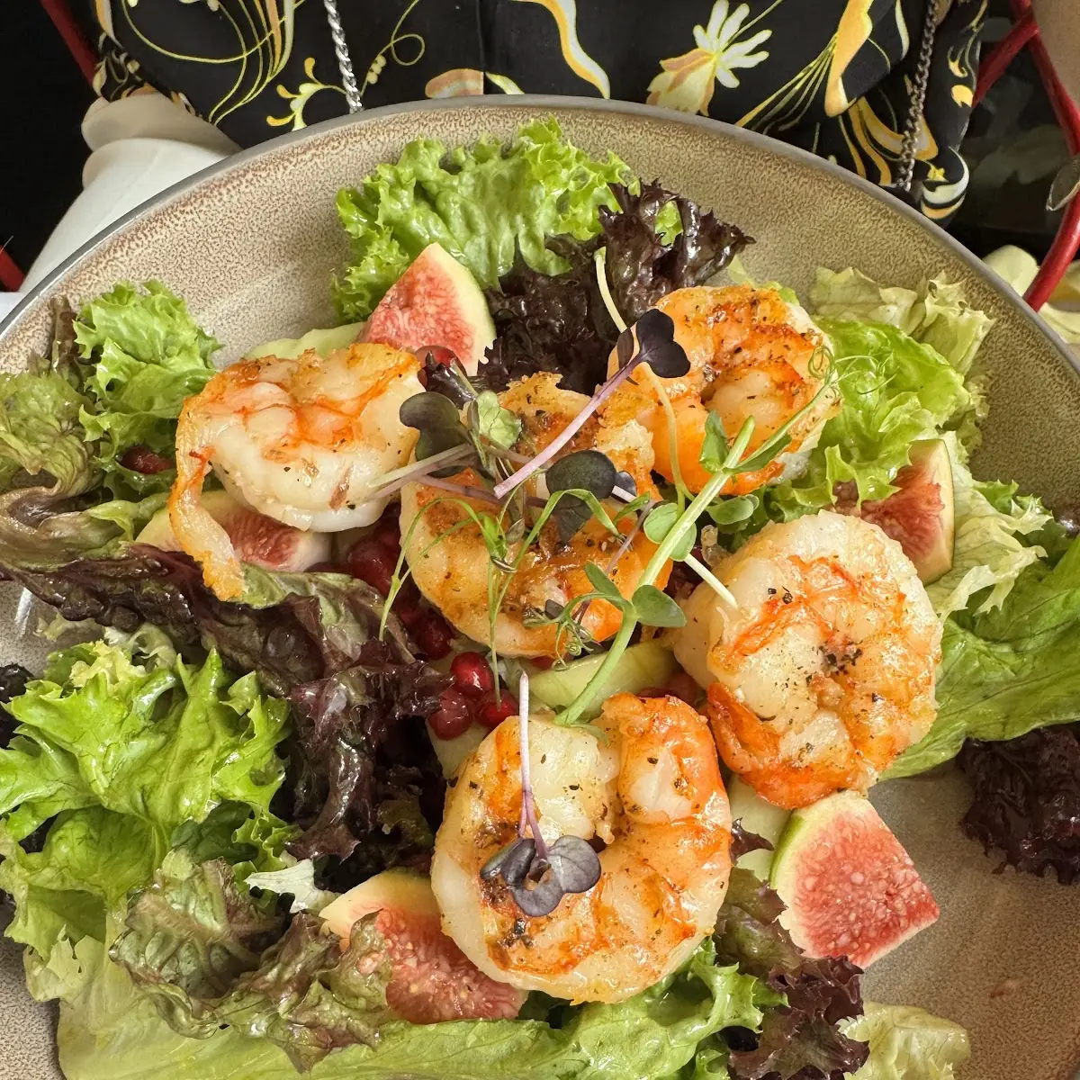 Salat Mit Gegrillten Garnelen