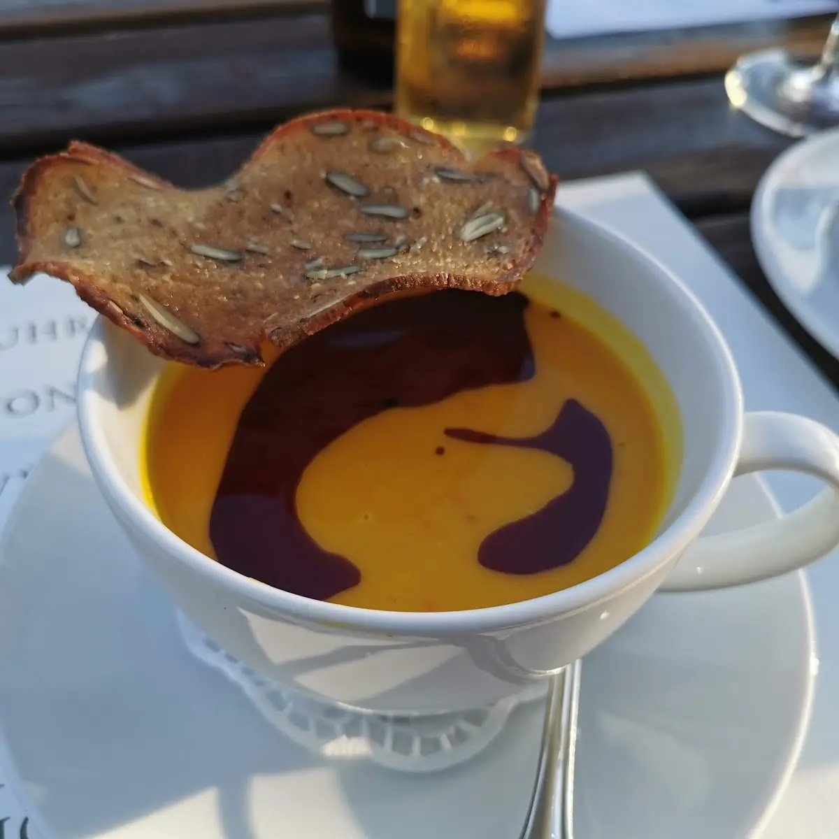 Pumpkin Soup with Pumpkin Seed Oil