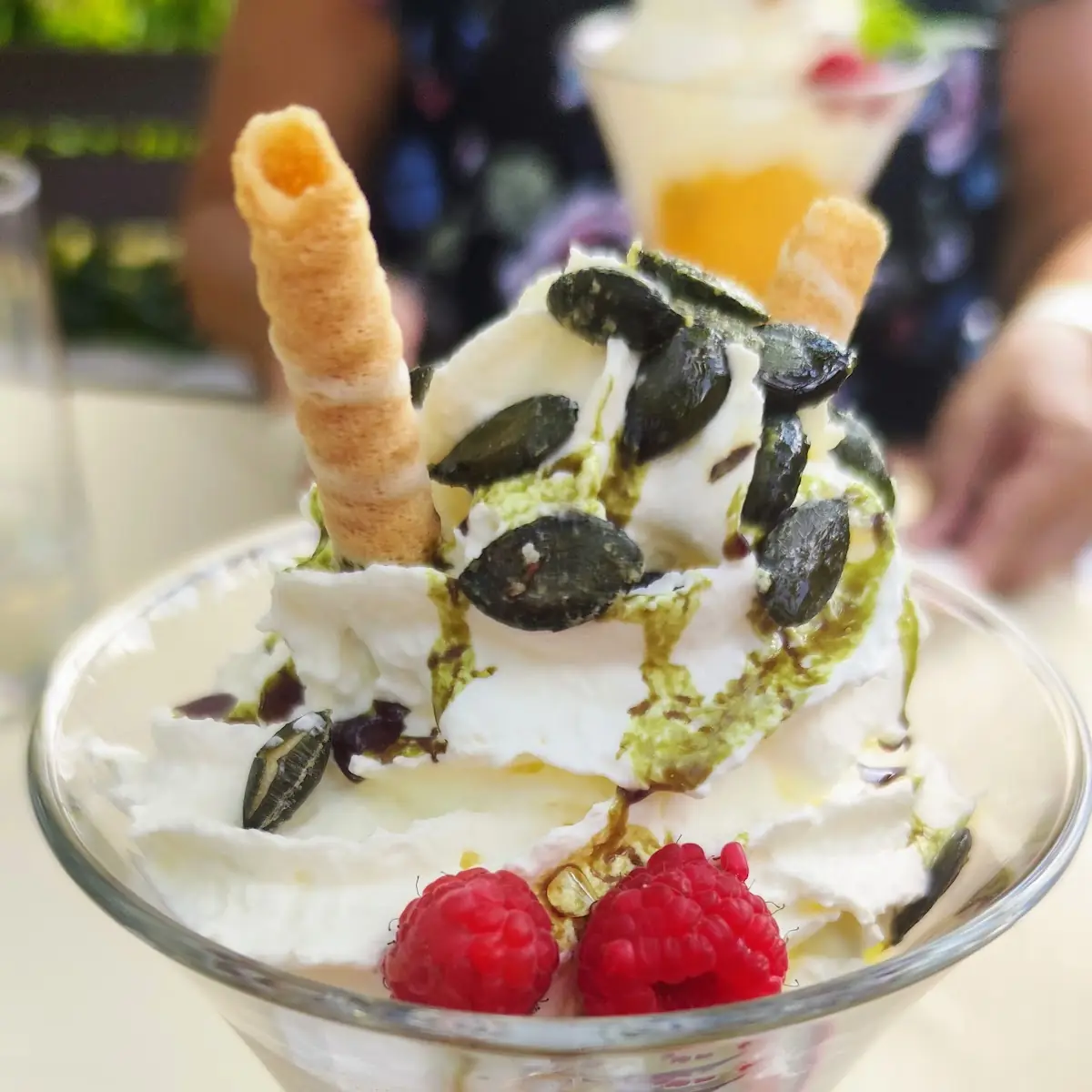 Eisbecher Mit Kürbiskernöl