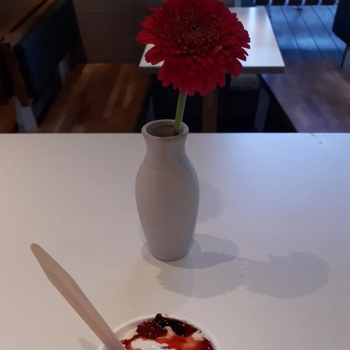 Eis Mit Erdbeere Mit Tooping Erdbeere