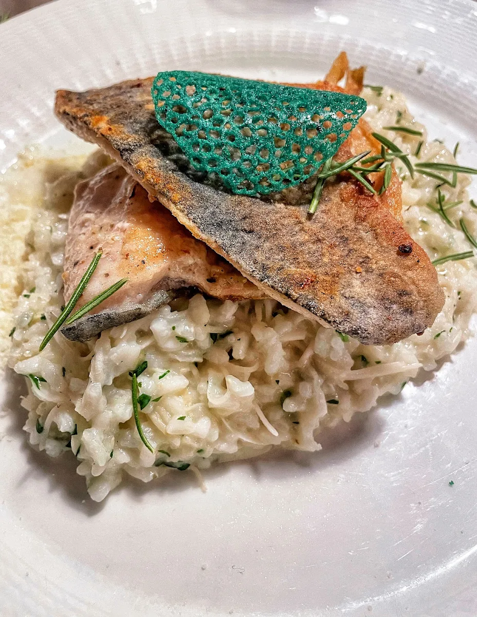 Forellenfilet Gebraten Mit Kren-risotto