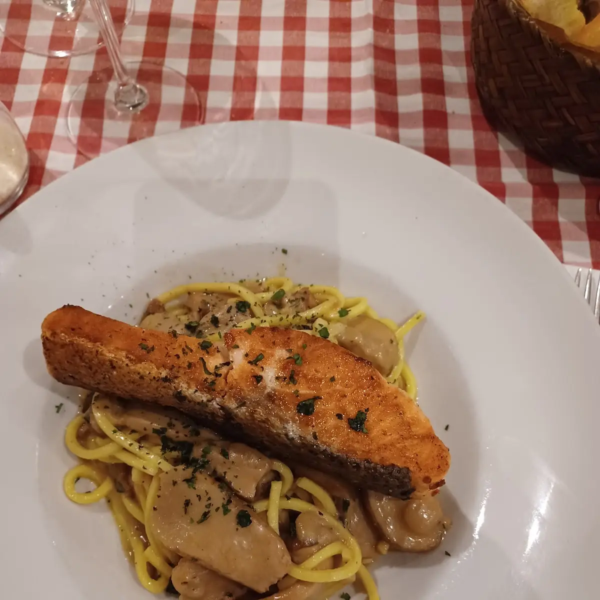 Paßt Mit Steinpilzen Und Lachs
