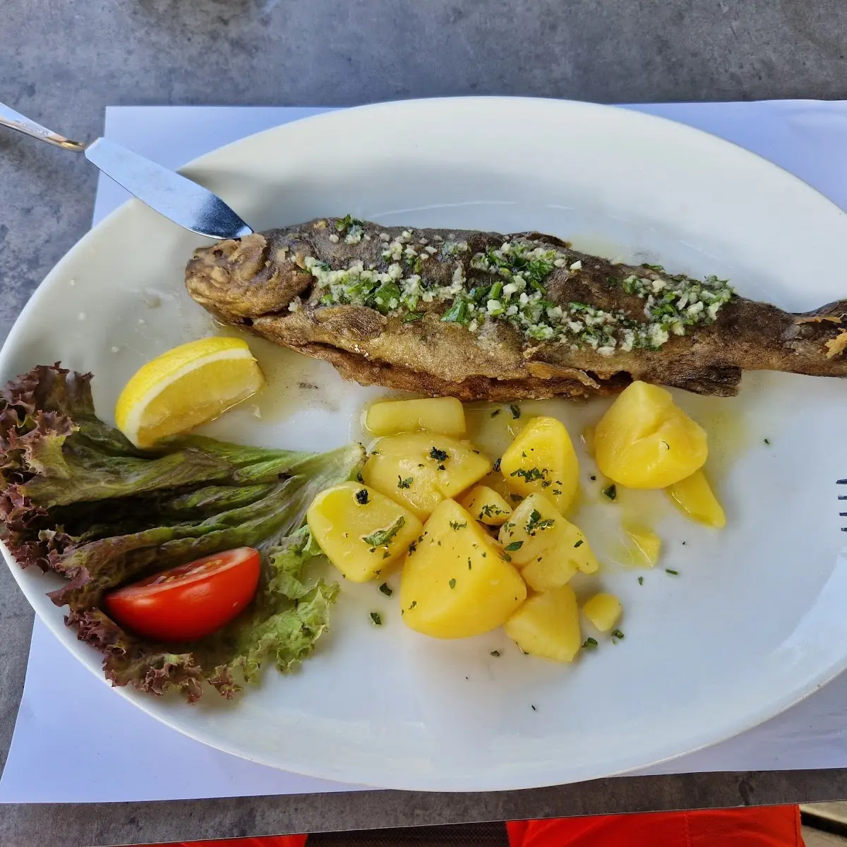 Gebratene Forelle Müllerin