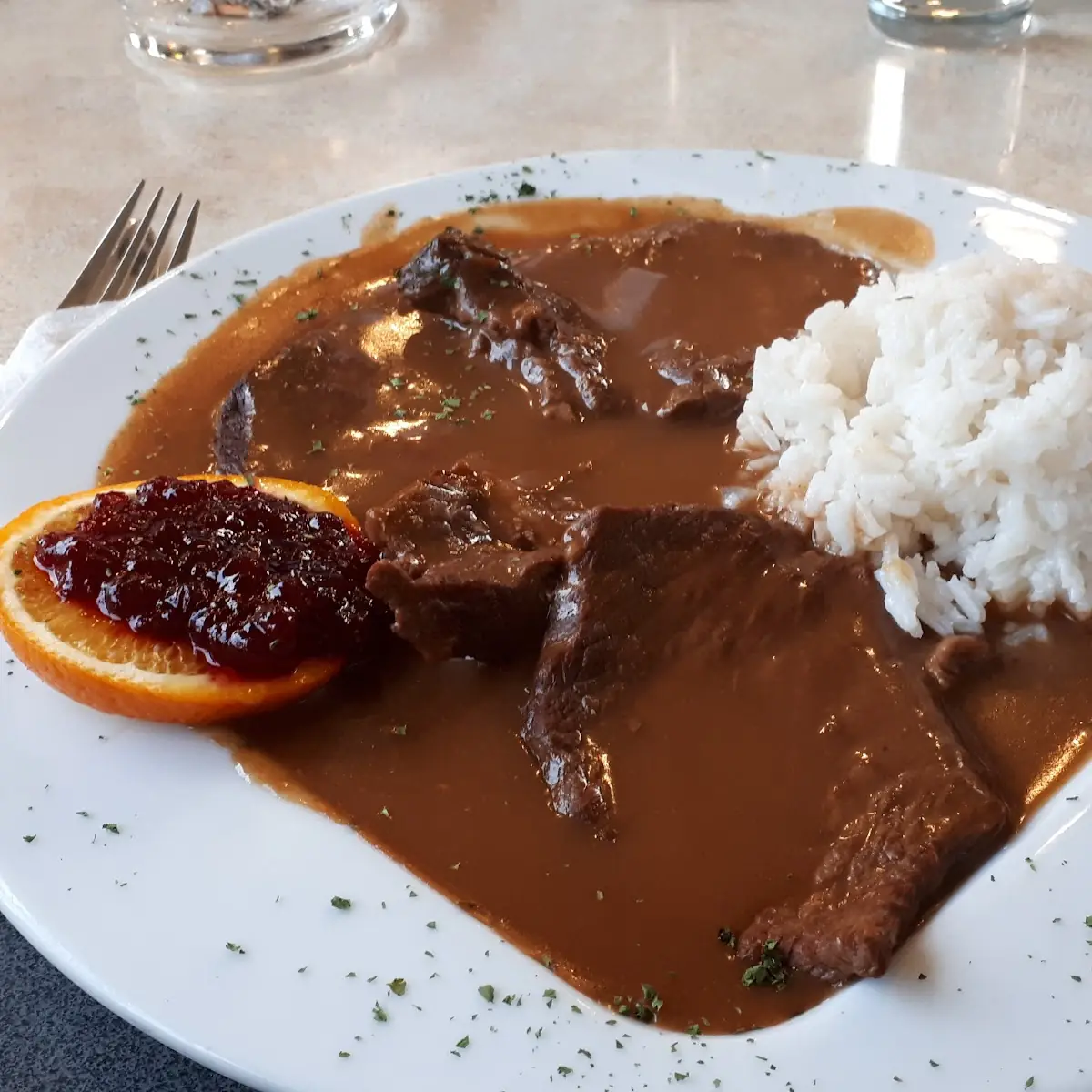 Rindsbraten Mit Reis Oder Knödel A C G F L M