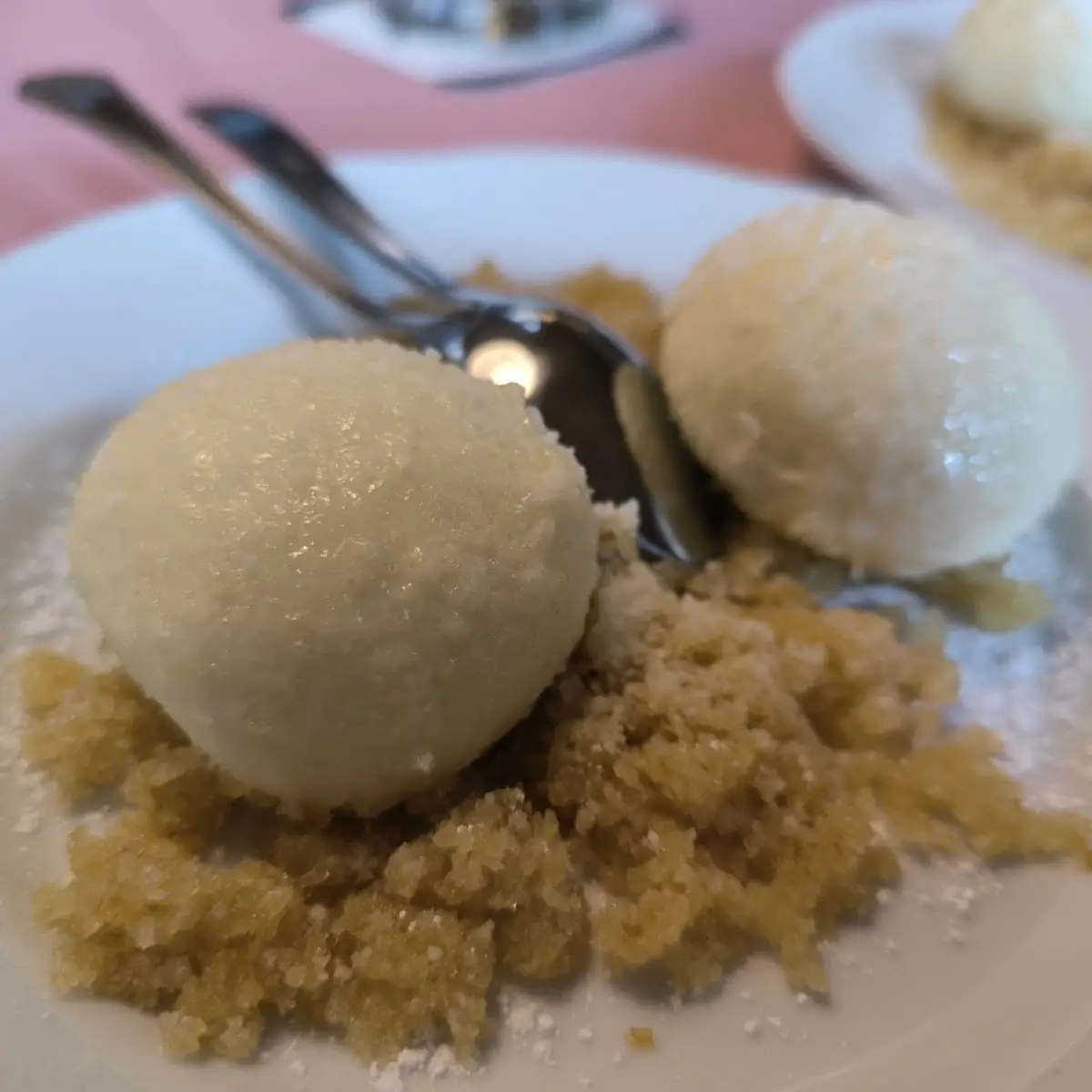 Nougat Knödel Topfen
