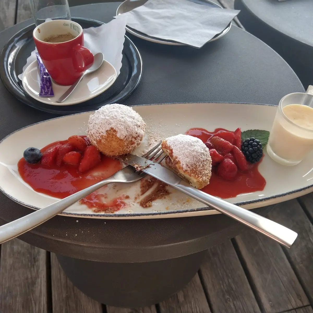 Apricot Dumplings with Curd