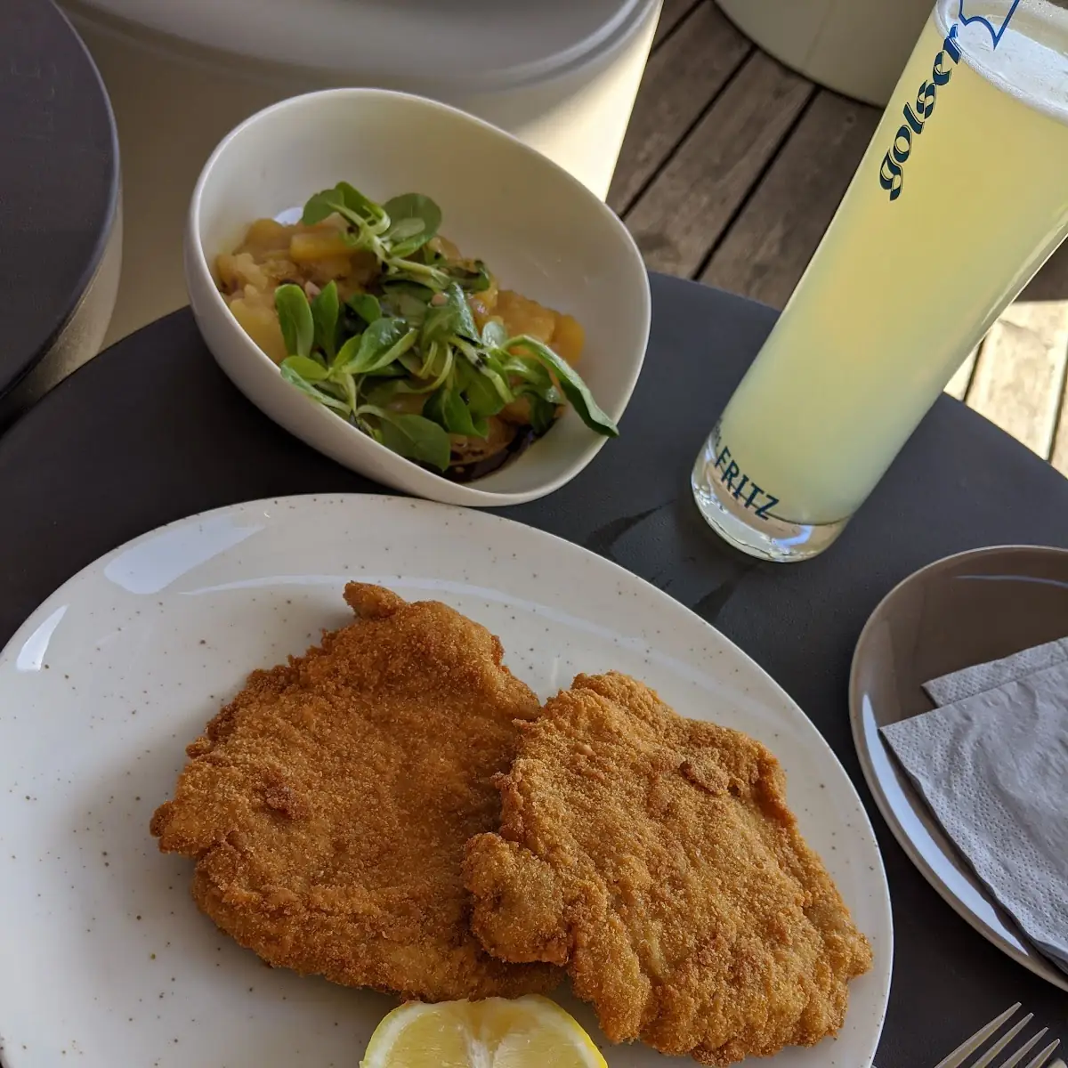Viennese Escallop & Potato-Lettuce Salad