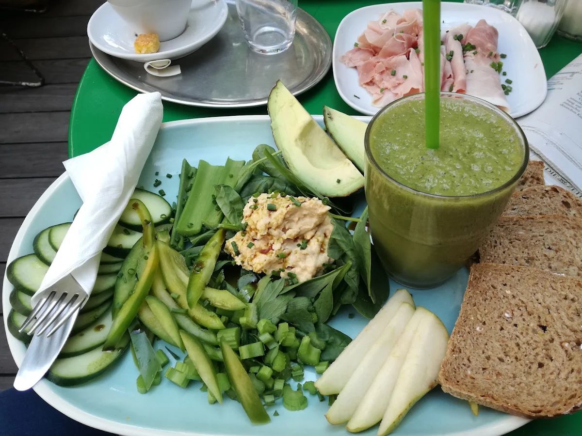 Grünes Frühstück Mit Schinken