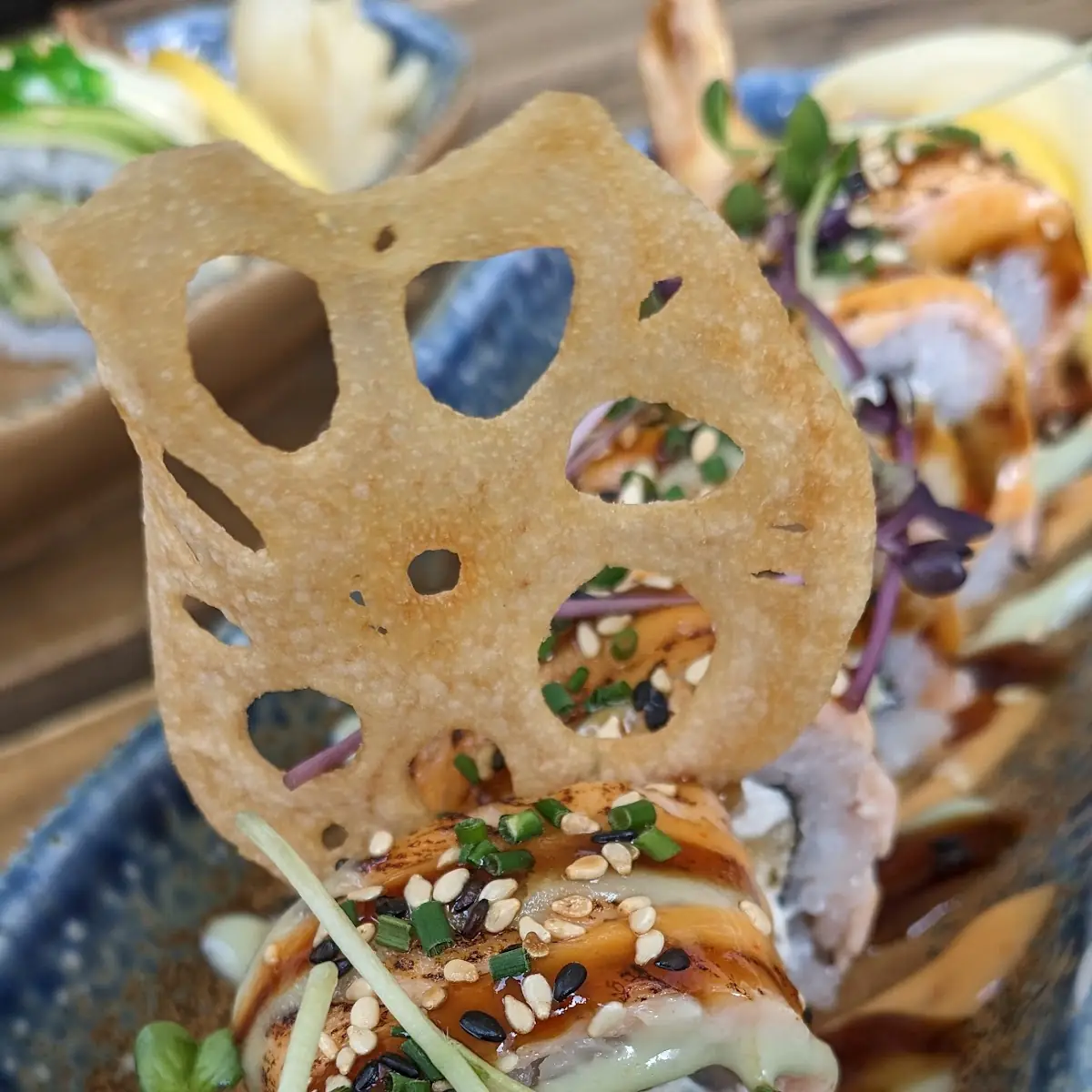 Salmon Flambe Roll