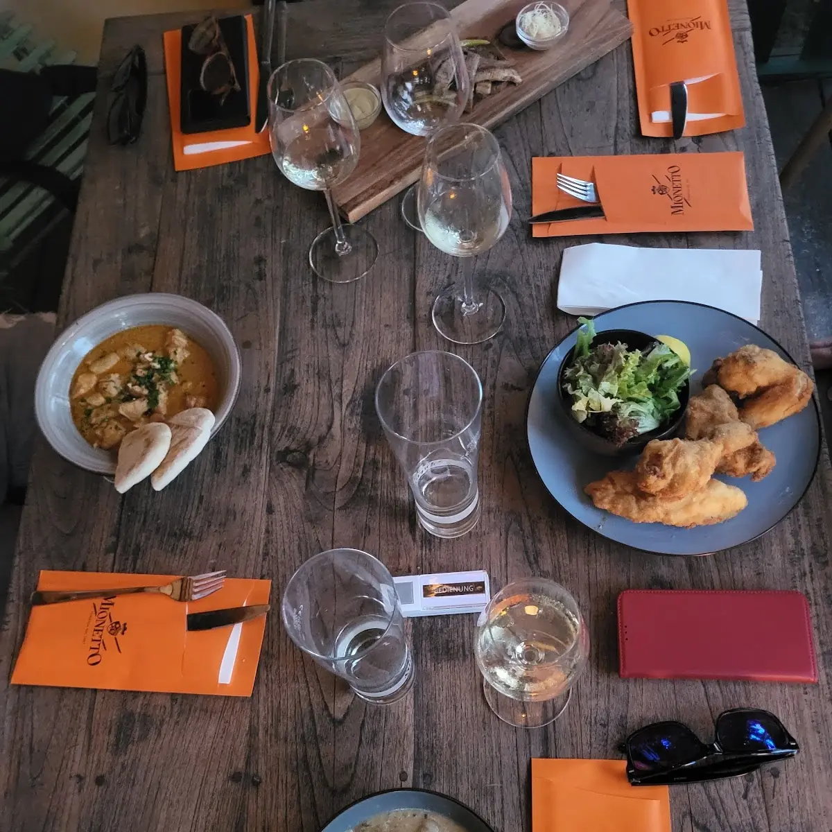Backhenderl Schwammerlrisotto Linsencurry Schweindbratenbrot