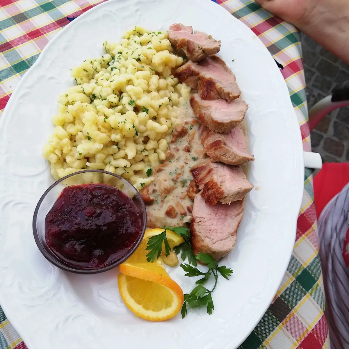 Schweinsmedaillons Mit Nockerln