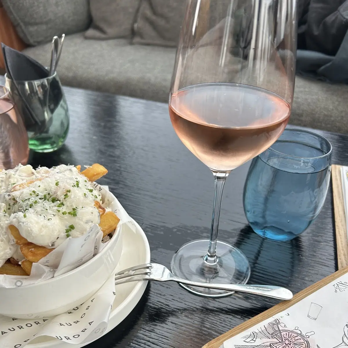 French Fries with Cheese and Truffle Sauce