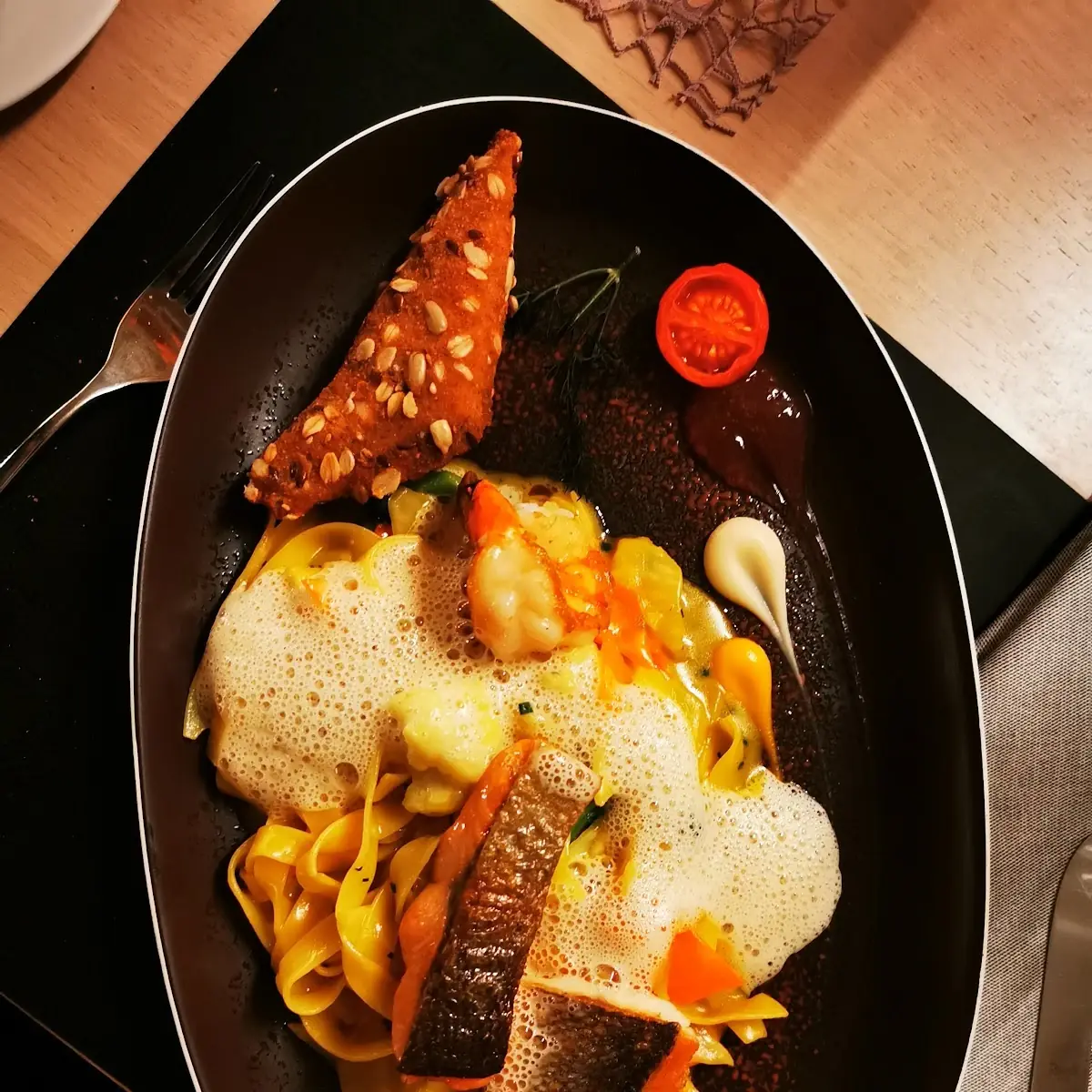 Fisch Variation Mit Safrannudeln