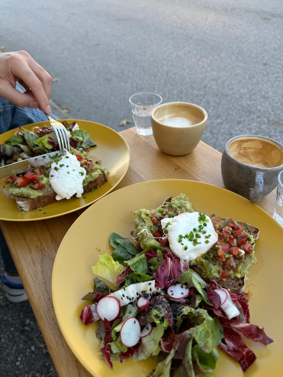Avocadobrot Mit Poached Egg Und Salat