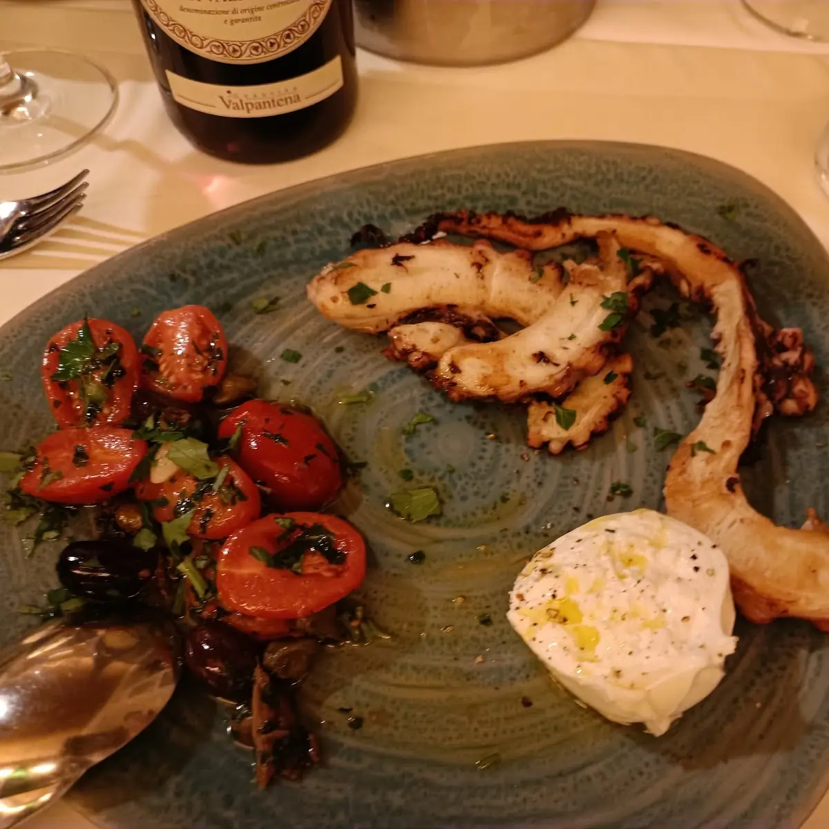 Gegrillter Oktopus Mit Burrata
