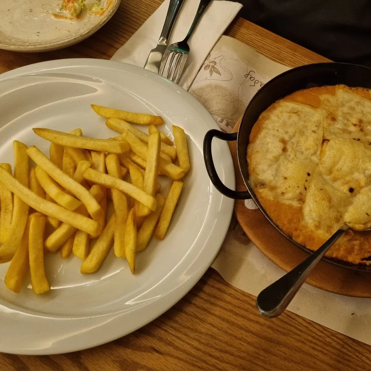 Gyros Metaxa-Menü