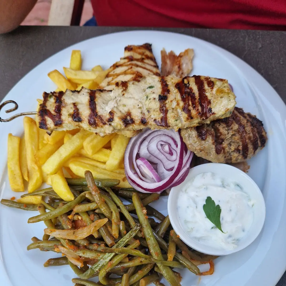 Gyros with Fries and Tzatziki