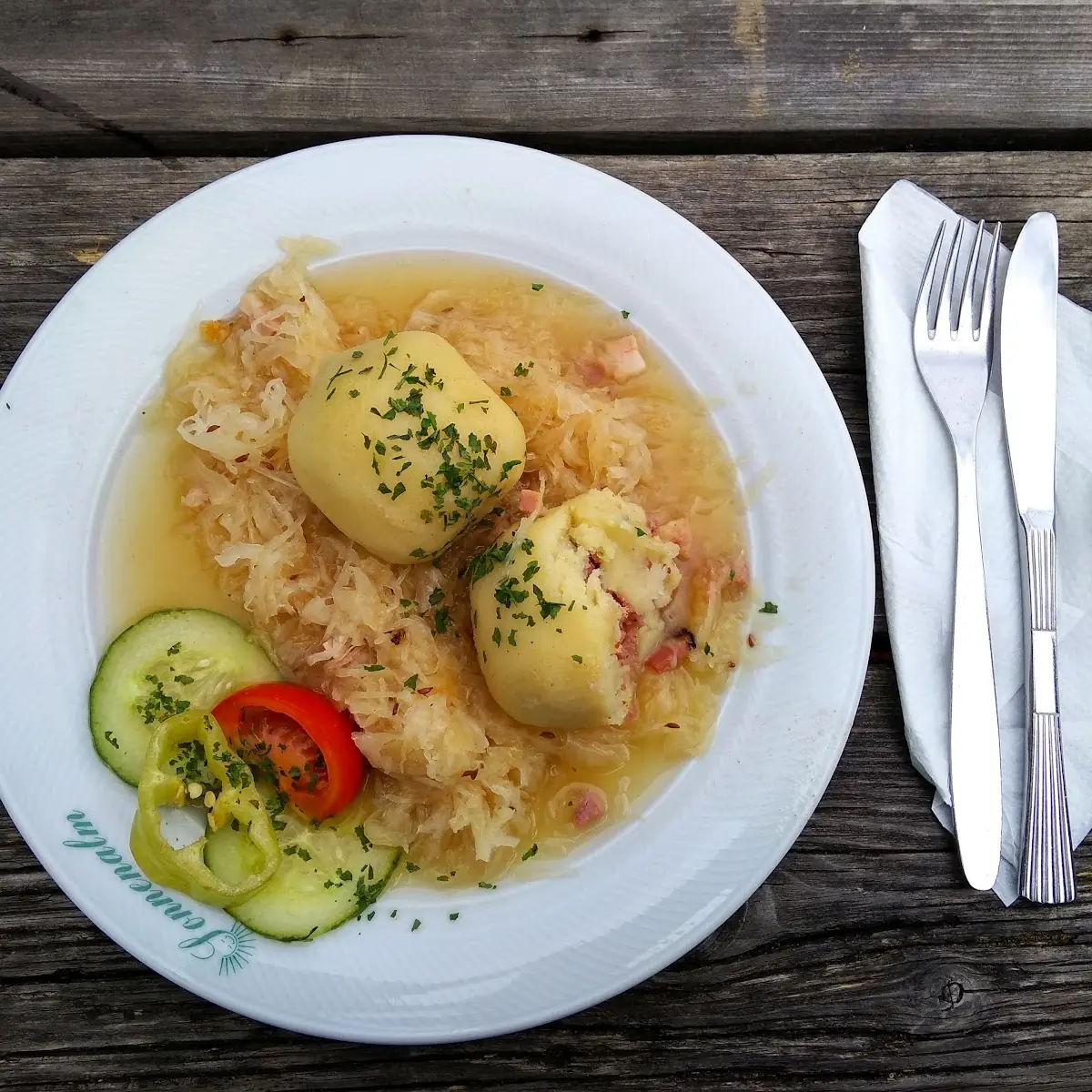 Knödel Mit Sauerkraut