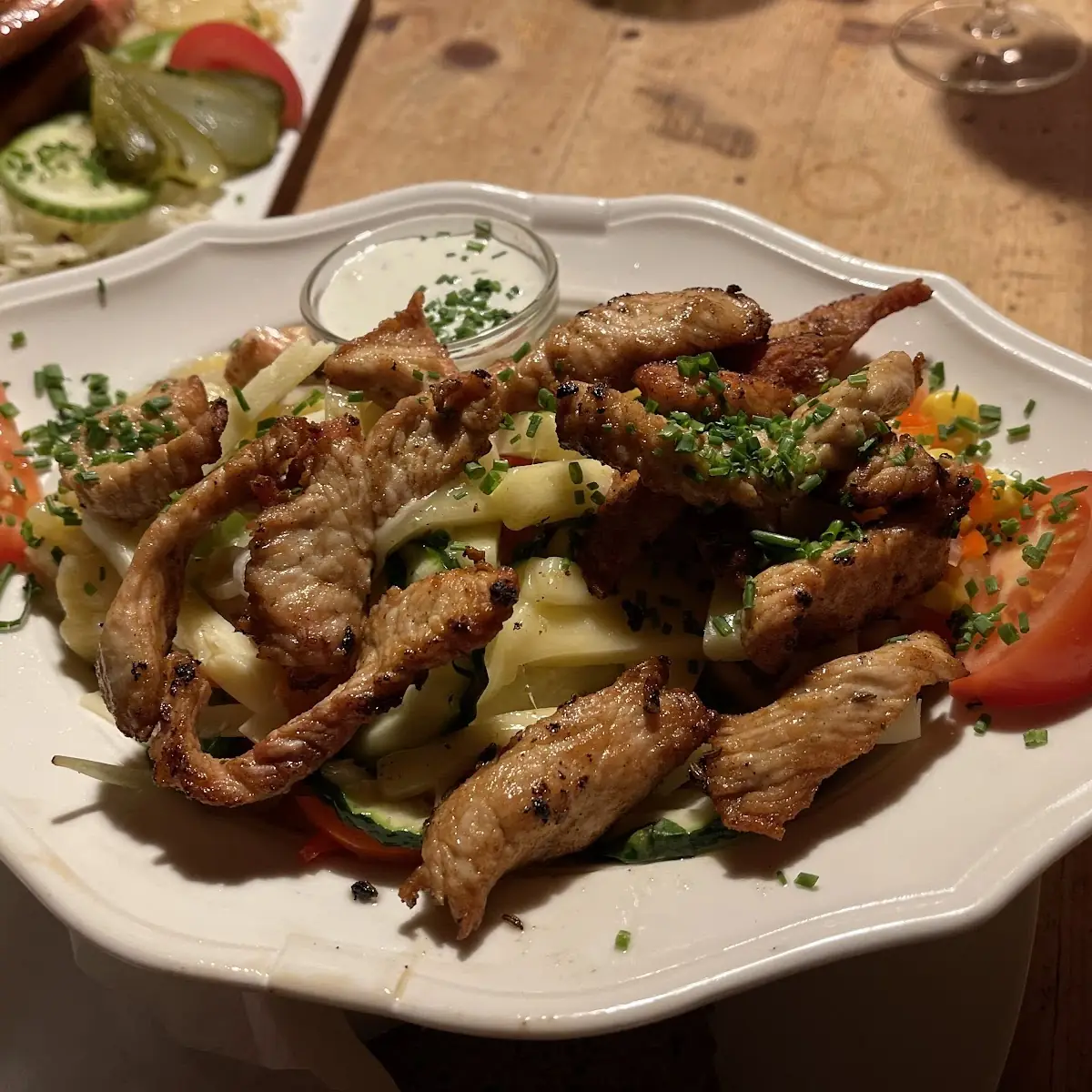 Salat Mit Hühnerbrust Streifen