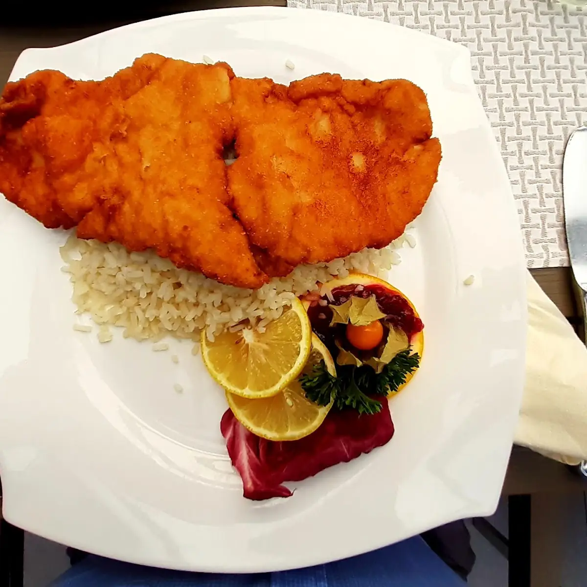 Wienerschnitzel Mit Reis