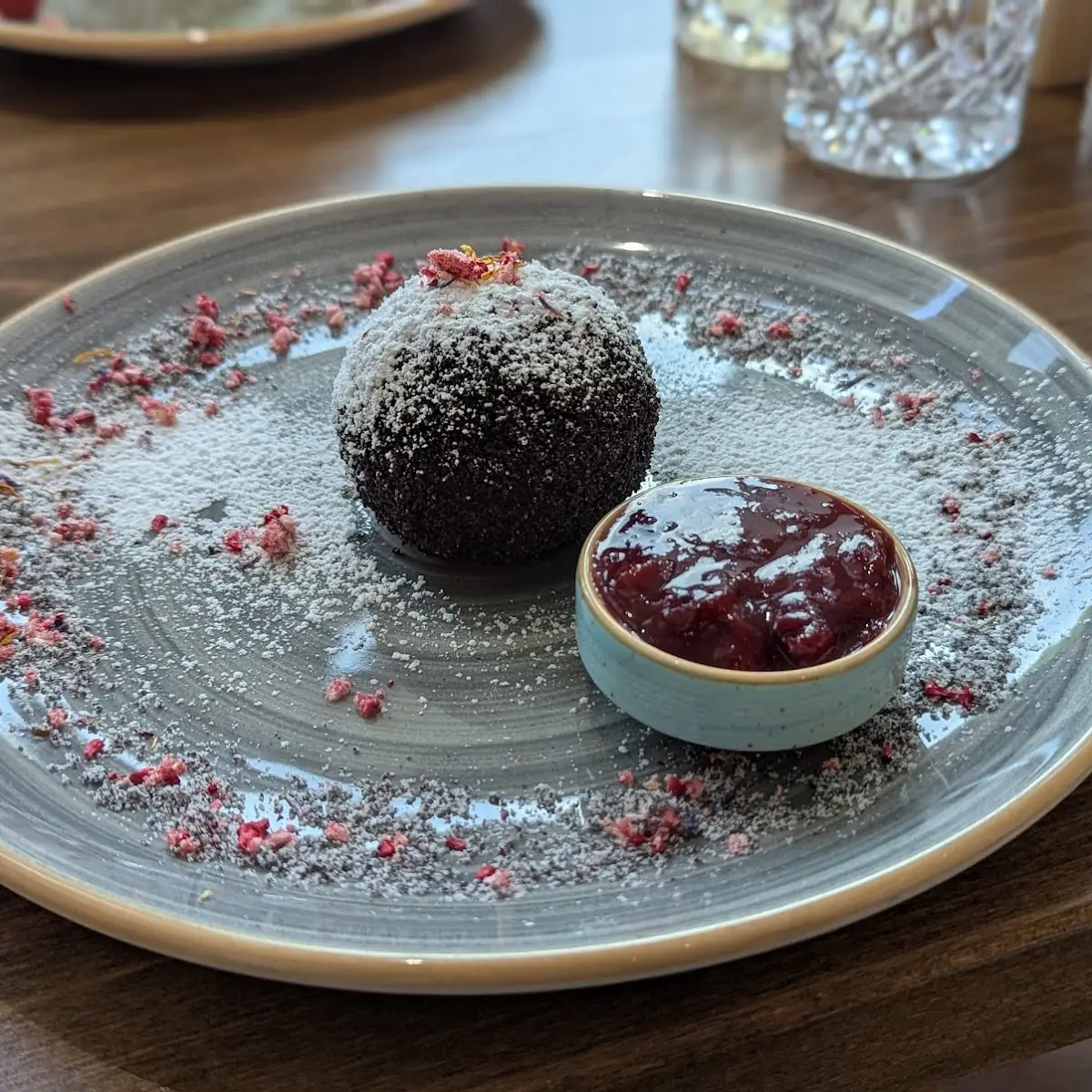 Poppyseed Dumpling With Plum Jam