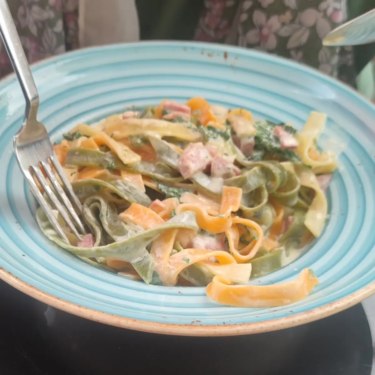 Tagliatelle Con Spinaci Prosciutto