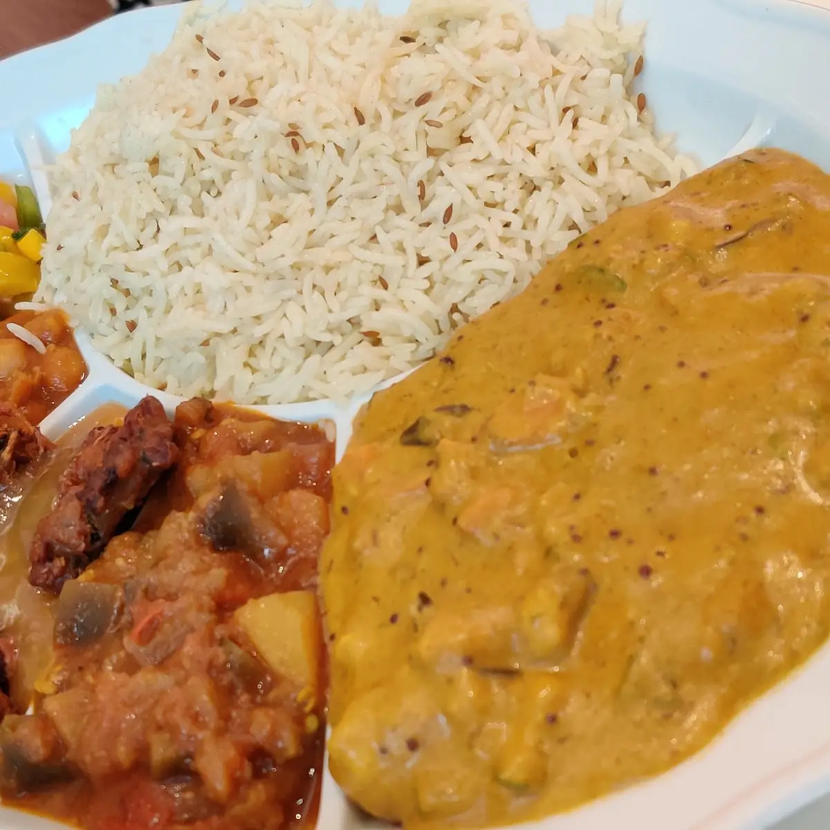 Madras Thalli with Vegetable Curry