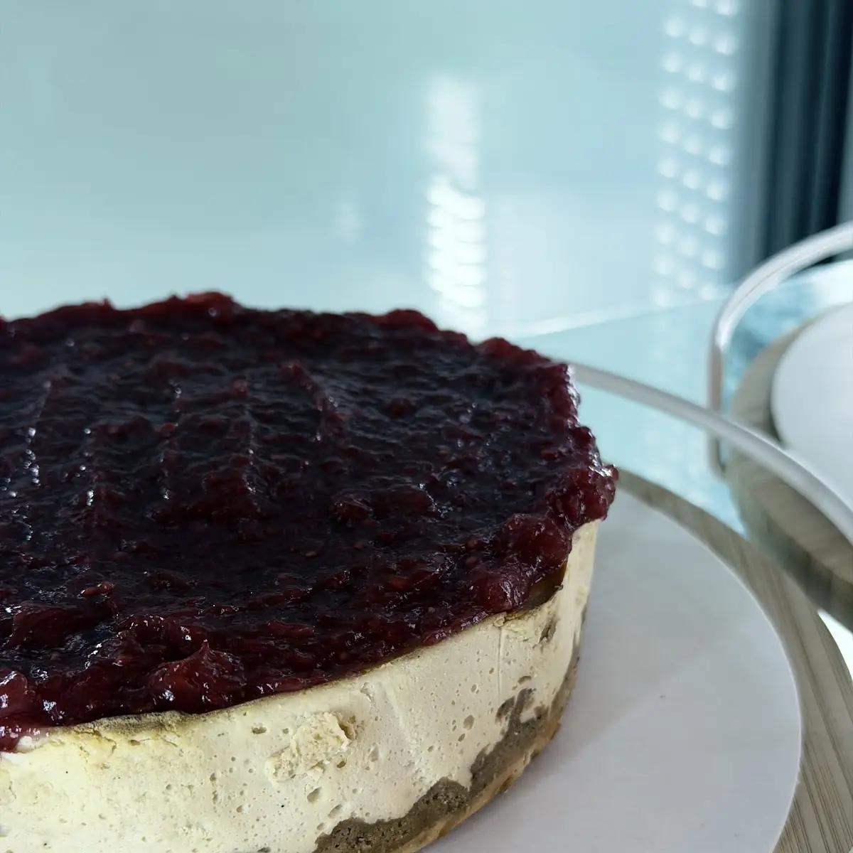 Protein-cheesecake Mit Schokolade Und Beeren