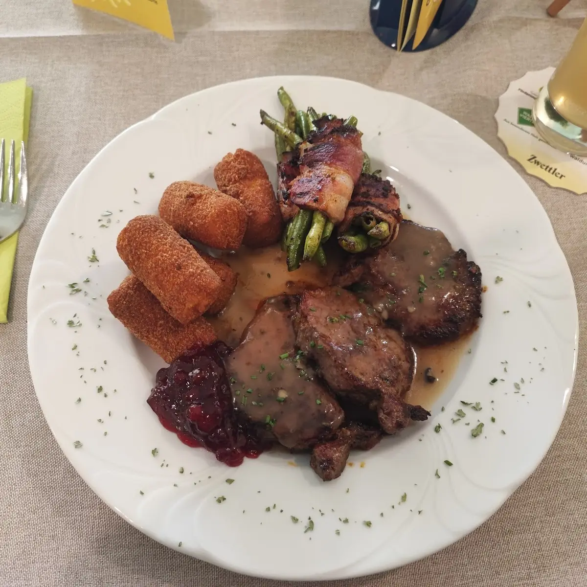 Hirschsteak
