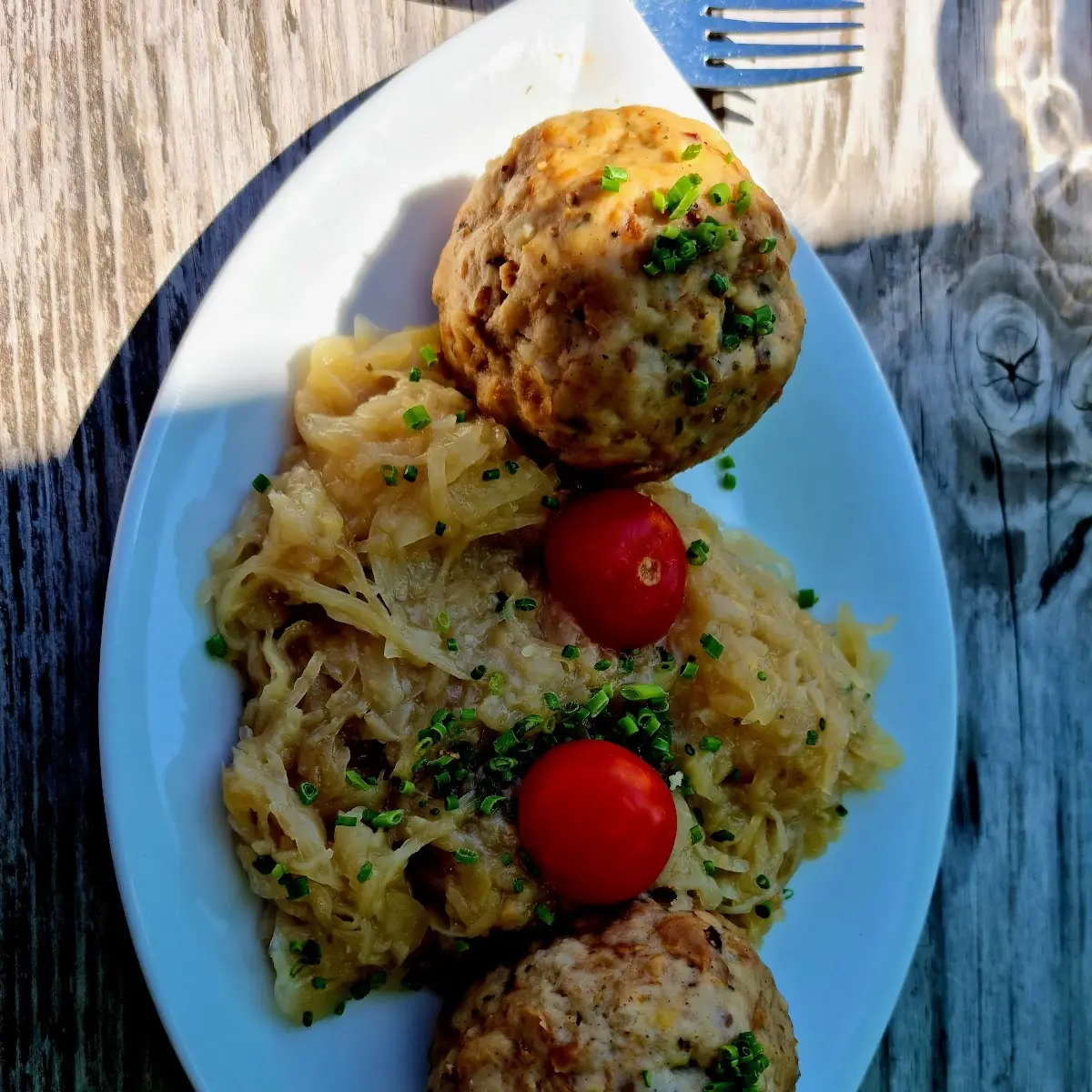 Speckknödel Mit Sauerkraut