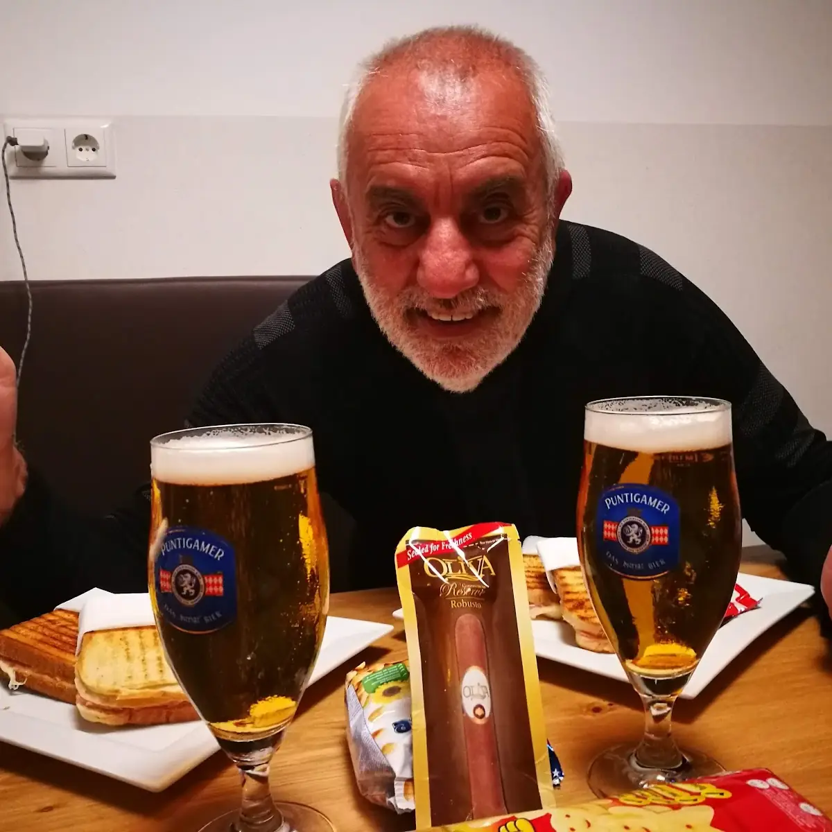 Bier Mit Sandwich
